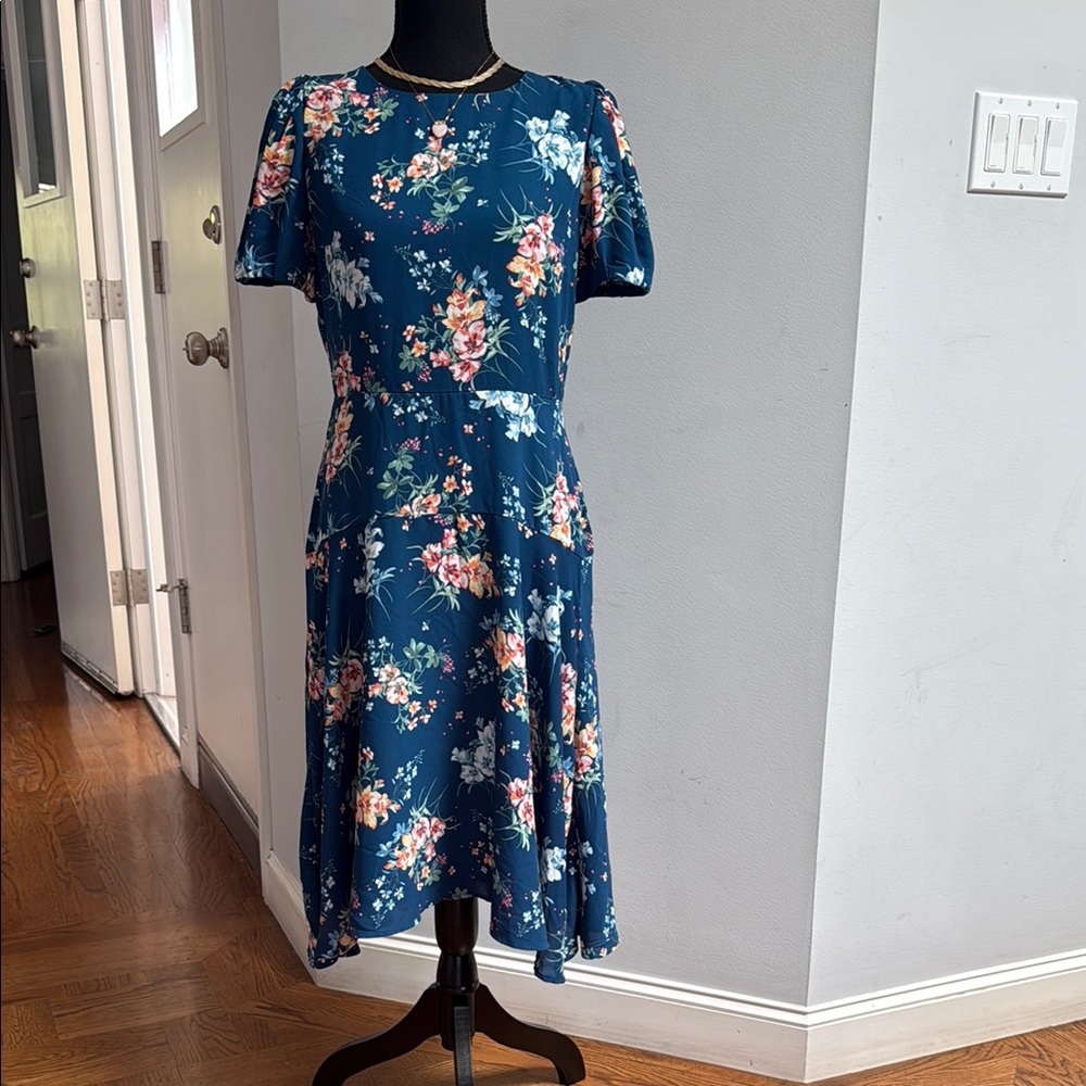 Floral Blue Dress